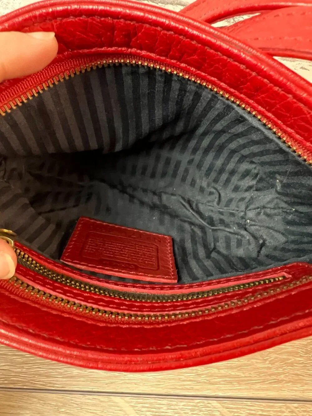 Vintage Coach Sonoma 4313 Mini Zip Bag, Red Vintage Costa Rica Leather
